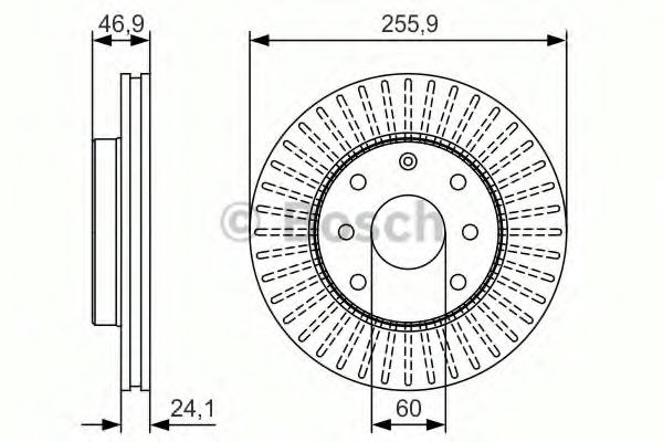 Передний тормозной диск 0986479R70 BOSCH