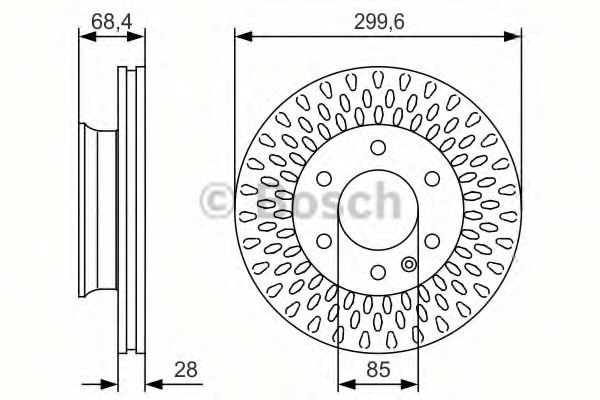 Тормоз дисковый передний 0986479R78 BOSCH