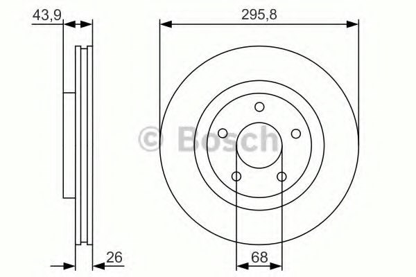Передний тормозной диск 0986479R89 BOSCH