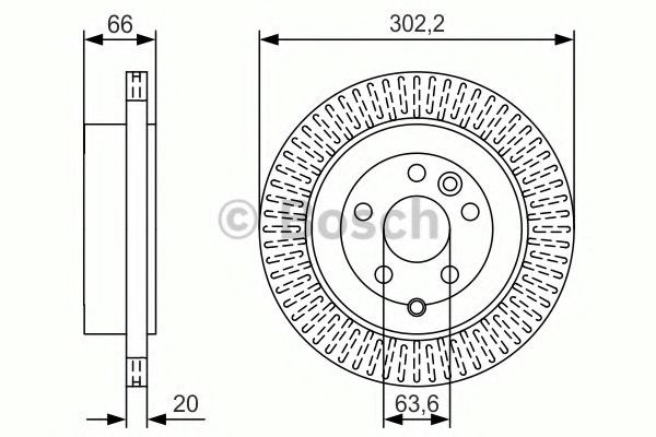 Диск тормозной задний 0986479U44 BOSCH