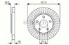 Диск тормозной передний 0986479U45 BOSCH