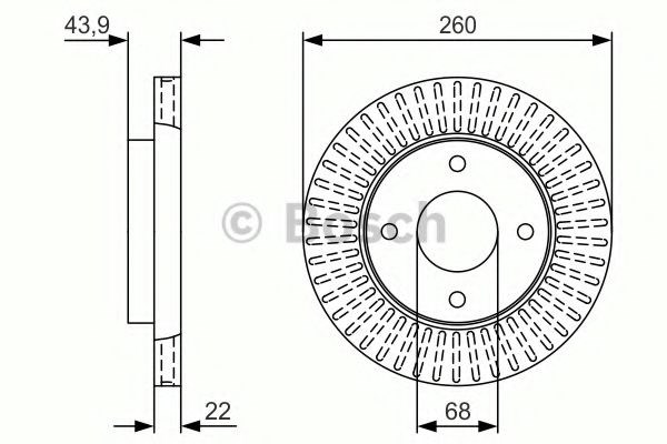 Ротор тормозной 0986479U61 BOSCH
