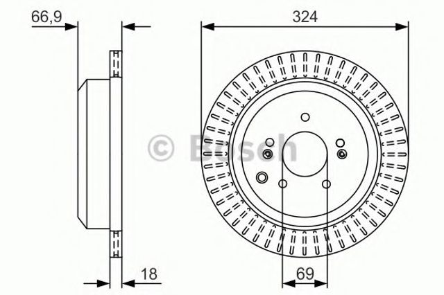 Тормозные диски 0986479V10 BOSCH