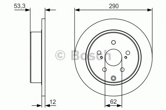 Задний тормозной диск 0986479V25 BOSCH