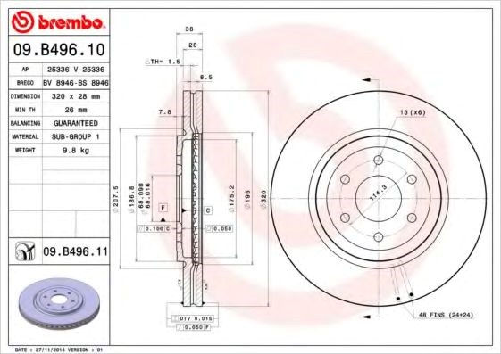 09B49611 Brembo