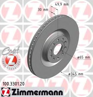 Ротор тормозной 100330120 ZIMMERMANN