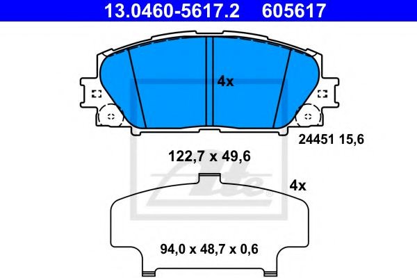 Колодки 13046056172 ATE