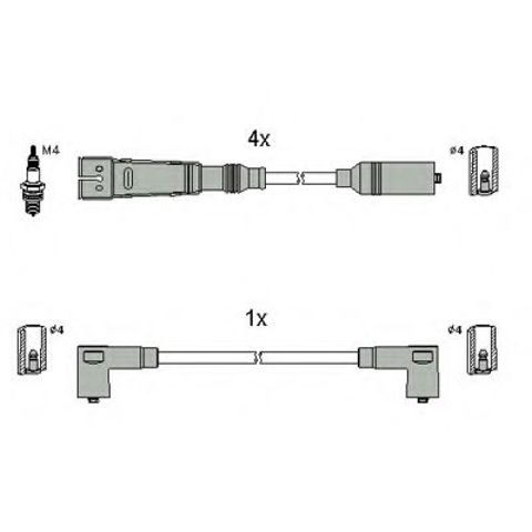 Провода зажигания 134786 HITACHI