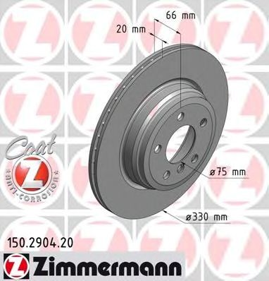 Задний тормозной диск 150290420 ZIMMERMANN