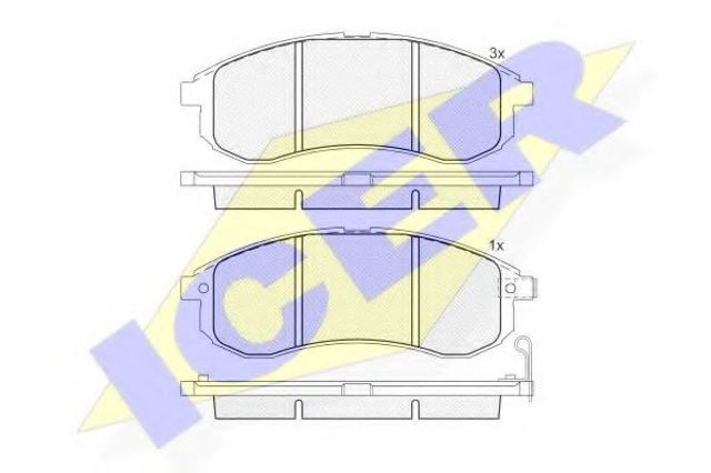 Колодки тормозные 181507 ICER