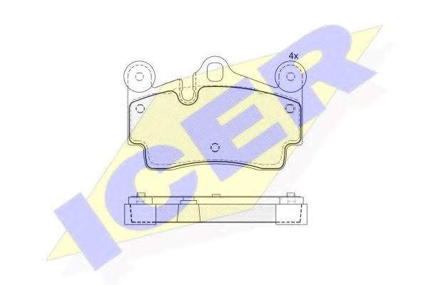 Колодки дисковые  181611 ICER