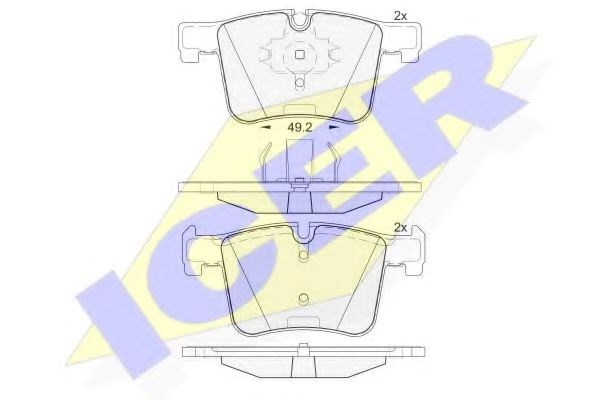 Передние тормозные колодки 182020 ICER