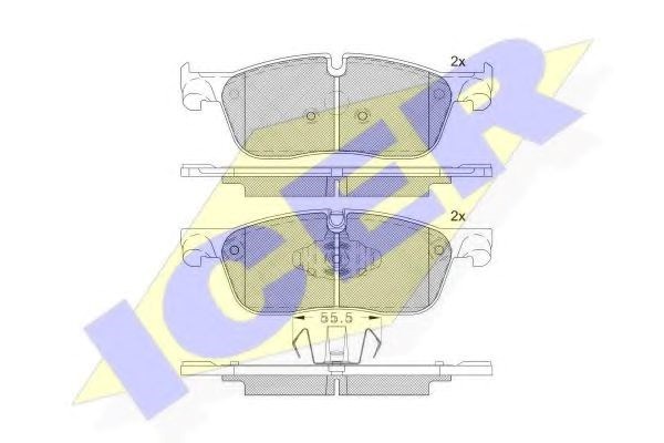 Тормозные колодки 182236203 ICER