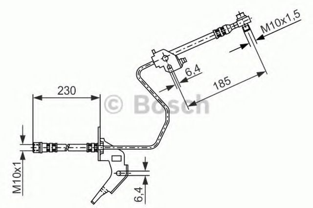 Шланг тормозной задний левый 1987476199 BOSCH