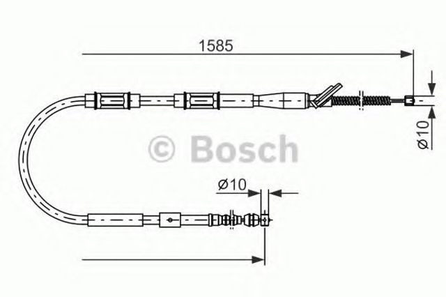 Bosch toyota трос ручного гальма лів.corolla 91- (бараб.) 1987477413