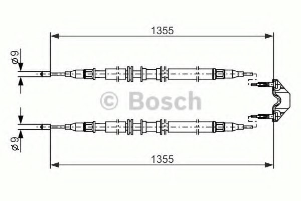 Трос ручника промежуточный 1987477868 BOSCH