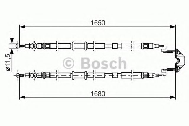 Трос ручного тормоза задний правый/левый 1987477909 BOSCH