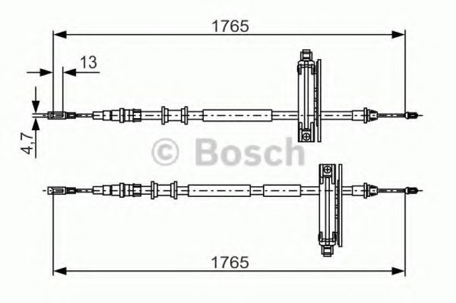 Задний трос ручника 1987477933 BOSCH