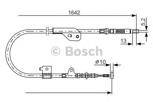 Bosch nissan трос ручного гальма primera 99- 1642 задн. лів. 1987477981