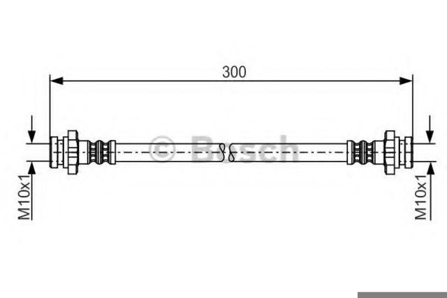 Bosch шланг гальмівний задній nissan micra 11-15 1987481195