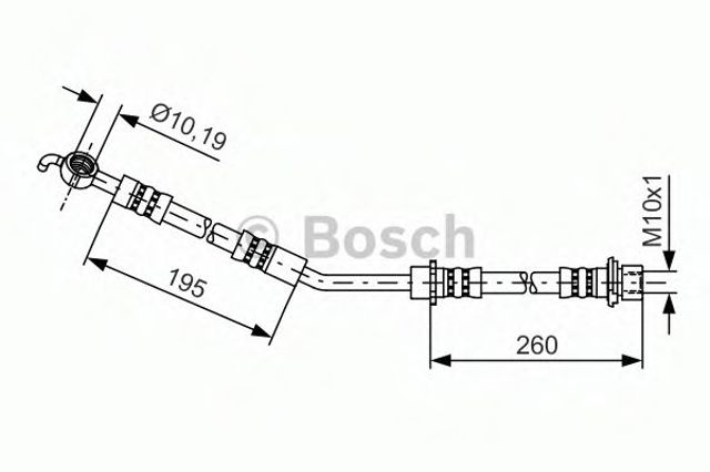 Шланг тормозной левый передний 1987481407 BOSCH