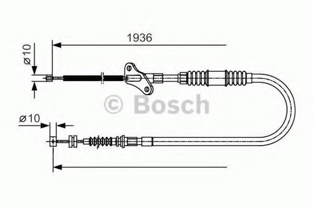 Трос стояночного тормоза задний левый 1987482111 BOSCH