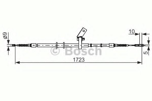 Трос ручного тормоза задний 1987482268 BOSCH