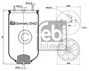 Пневмоподушка моста 20422 FEBI