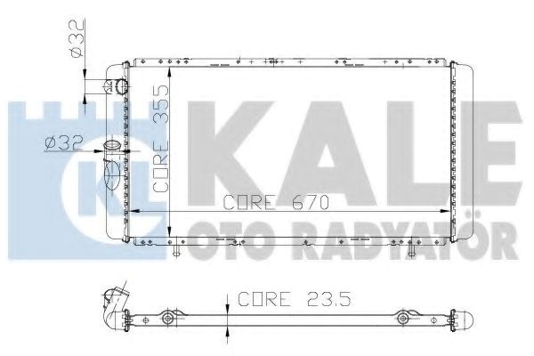 Kale renault радіатор охолодження r21,espace i 1.9d/2.2 208500