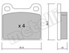 Колодки тормозные передние дисковые 2200030 METELLI