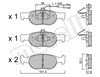 Передние тормозные колодки 2200790 METELLI