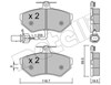 Колодки тормозные дисковые комплект 2202152 METELLI