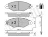 Передние тормозные колодки 2202531 METELLI