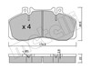 Колодки тормозные задние, дисковые 2202670 METELLI