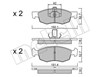 Колодки тормозные передние дисковые 2202742 METELLI