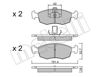 Колодки передние 2202743 METELLI