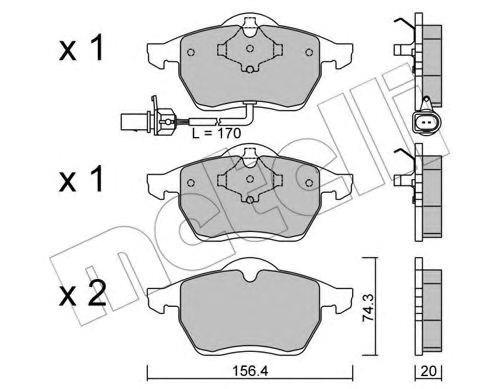 Тормозные колодки 2202791 METELLI