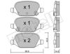 Колодки на тормоз задний дисковый 2203245 METELLI