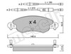 Колодки тормозные передние дисковые 2203300 METELLI