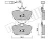 Колодки на тормоз задний дисковый 2203462 METELLI