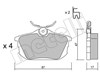 Колодки на тормоз задний дисковый 2203470 METELLI