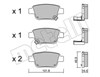 Колодки тормозные задние, дисковые 2204510 METELLI