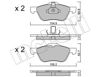 Колодки тормозные дисковые комплект 2204890 METELLI