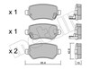 Колодки тормозные задние, дисковые 2205420 METELLI