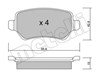 Колодки на тормоз задний дисковый 2205421 METELLI