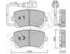 Задние дисковые колодки 2205540 METELLI