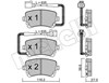 Задние тормозные колодки 2205541 METELLI