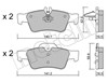 Колодки на тормоз задний дисковый 2205680 METELLI