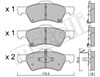 Колодки передние 2206230 METELLI