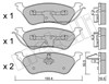 Задние колодки 2206250 METELLI